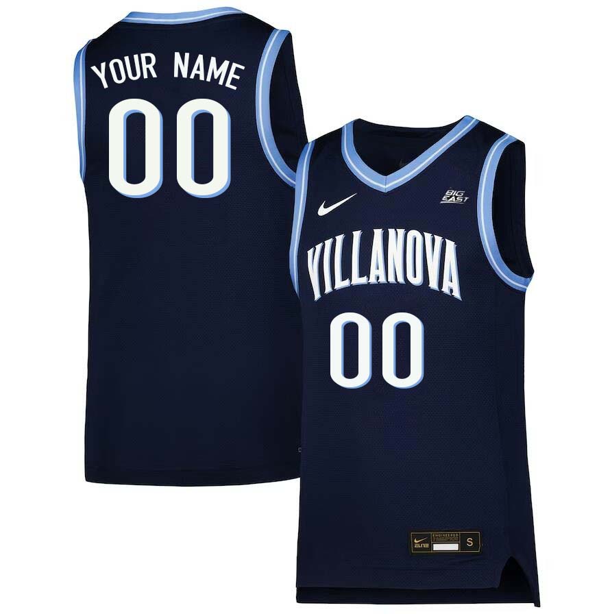 Custom Villanova Wildcats Name And Number College Basketball Jerseys Stitched-Navy